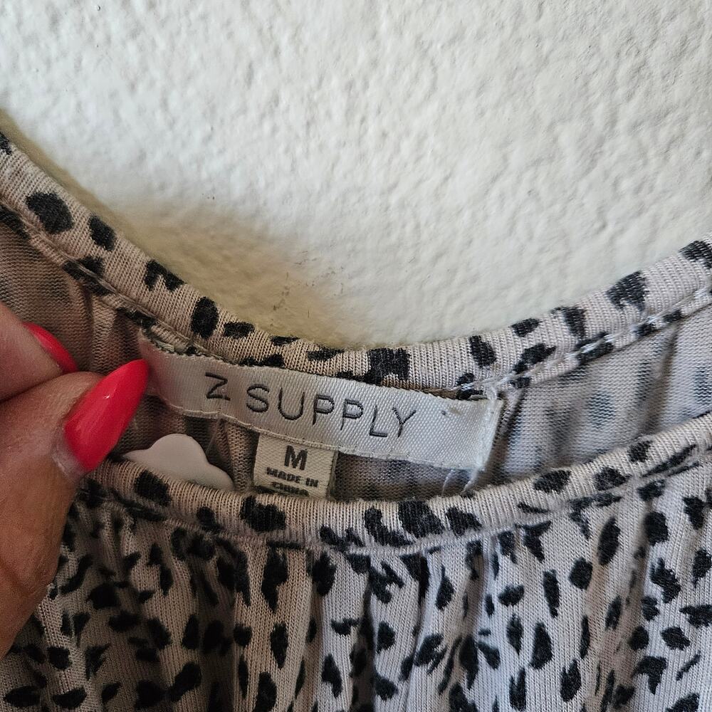 Z Supply Mini Leopard Jumpsuit  Medium - Picture 3 of 6
